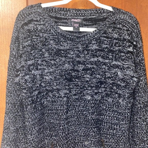 🍉SALE 50%🍉 Hooked Up by Lot Sweater with Faux Zippers - Picture 1 of 7